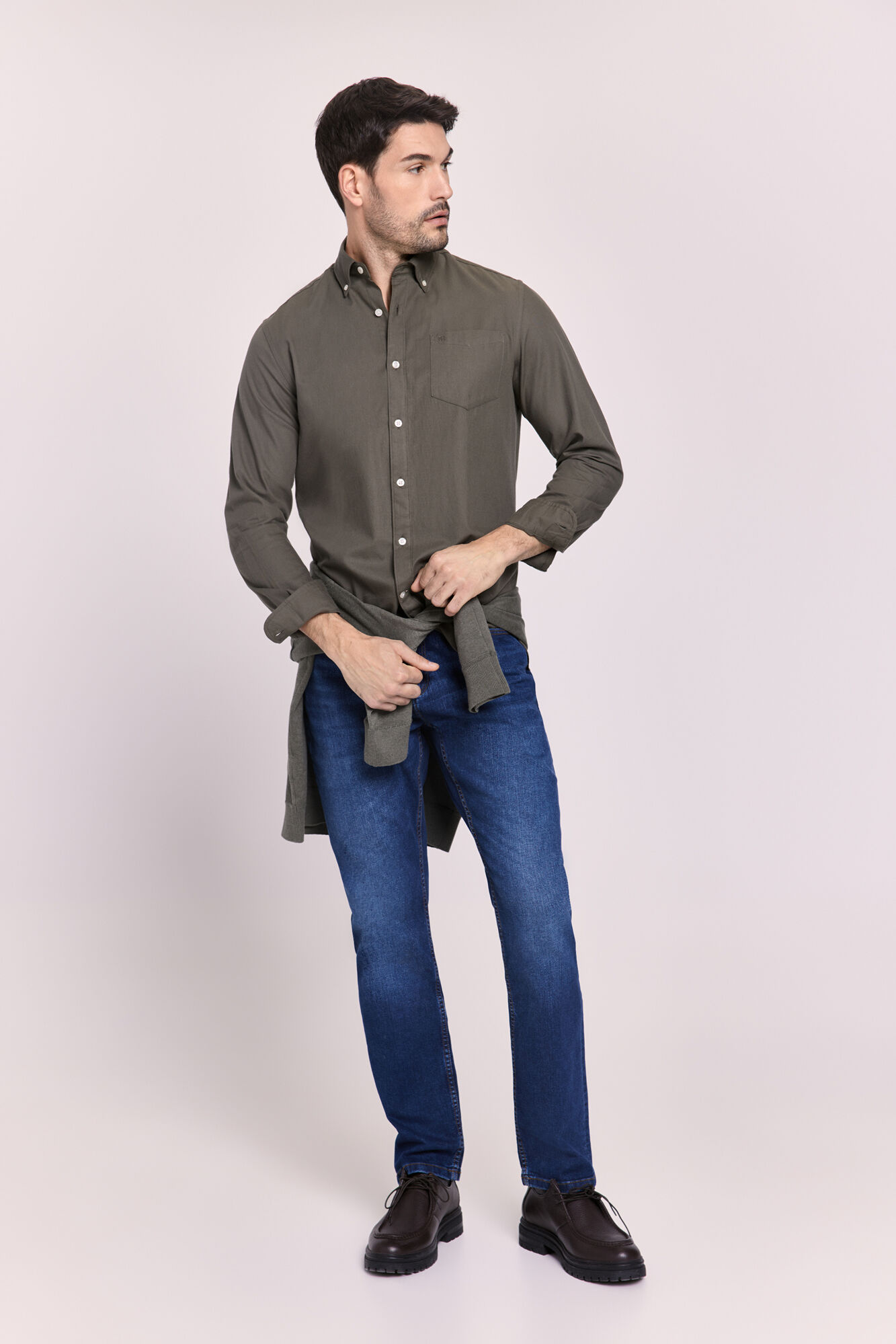 Pedro del Hierro Camisa lisa com caimento relaxado