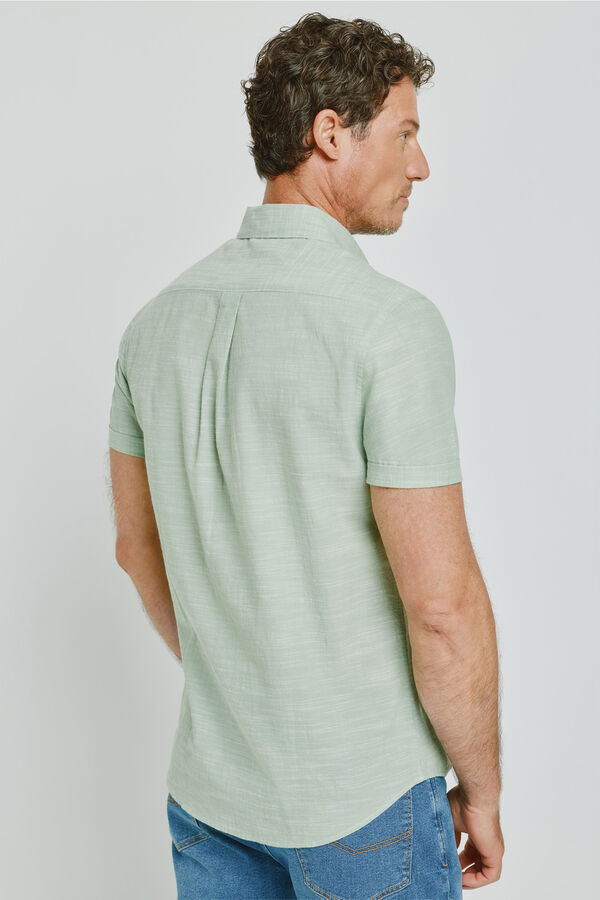 Milano Camisa lisa de manga curta Verde
