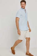 Pedro del Hierro Camisa lisa de manga curta Azul indigo