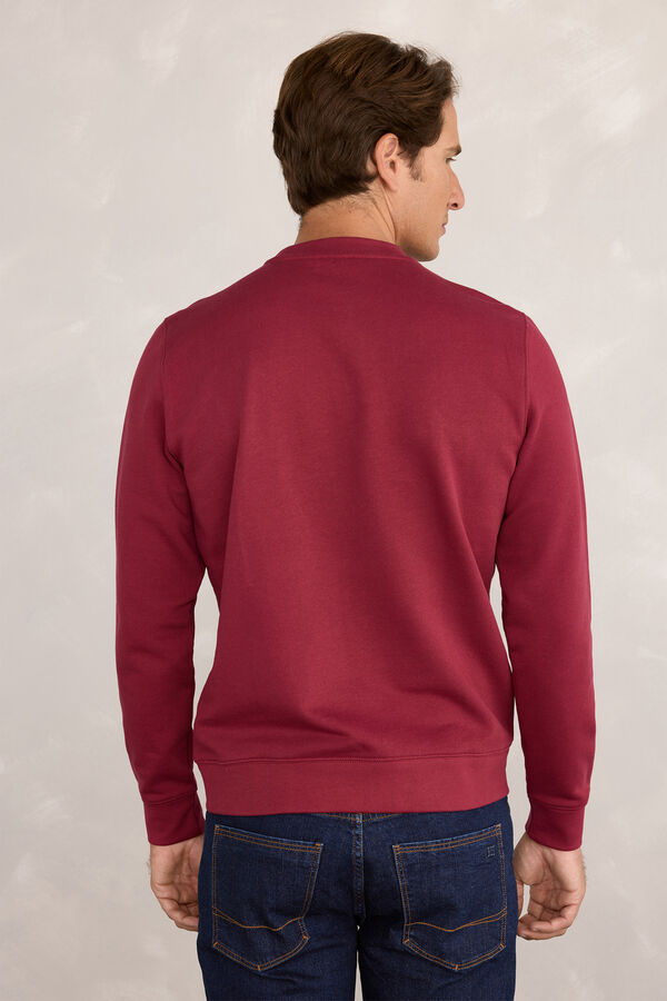 Pedro del Hierro Sudadera Básica Logo Vino