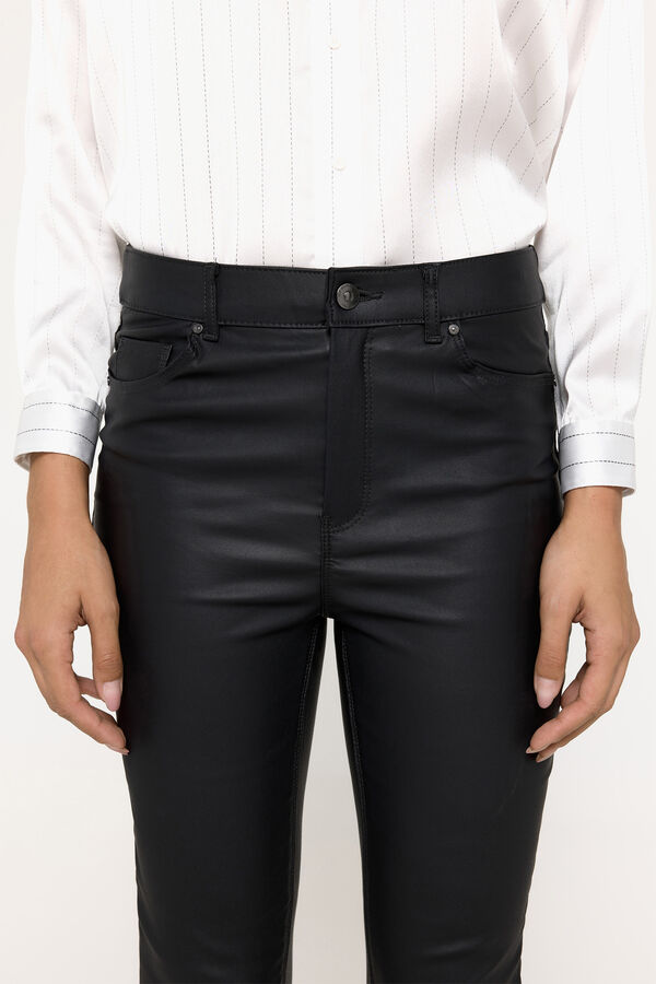 Milano Pantal&oacute;n Encerado Negro