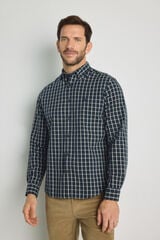 Springfield Camisa cuadros manga larga Azul Claro