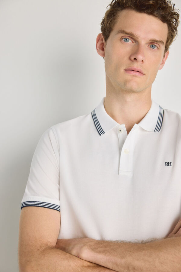 Pedro del Hierro Polo de manga curta Branco