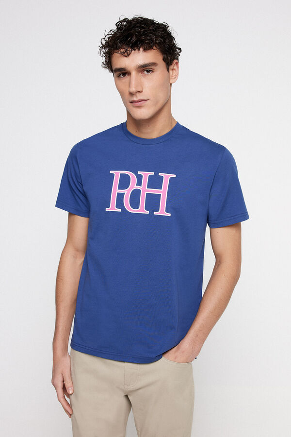 Fifty Outlet Camiseta logo PDH estampada Azul