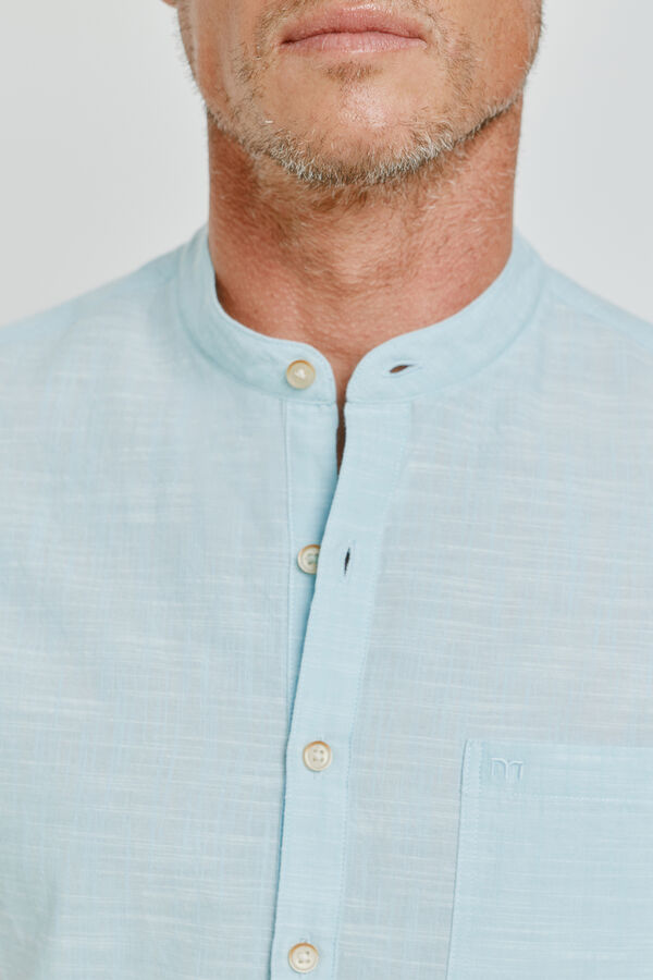Milano Camisa gola mao manga curta Azul
