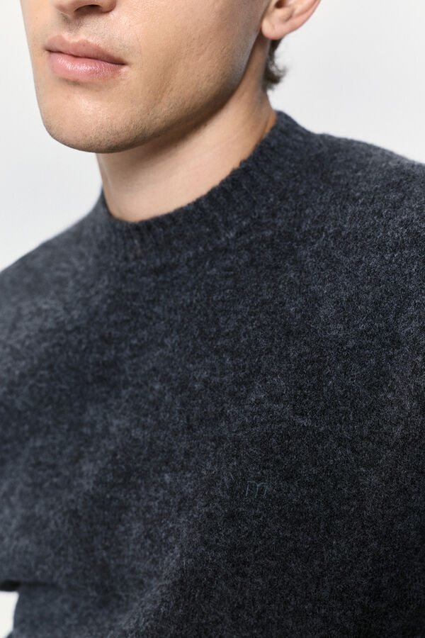 Milano Jersey cuello caja regular fit Gris Oscuro