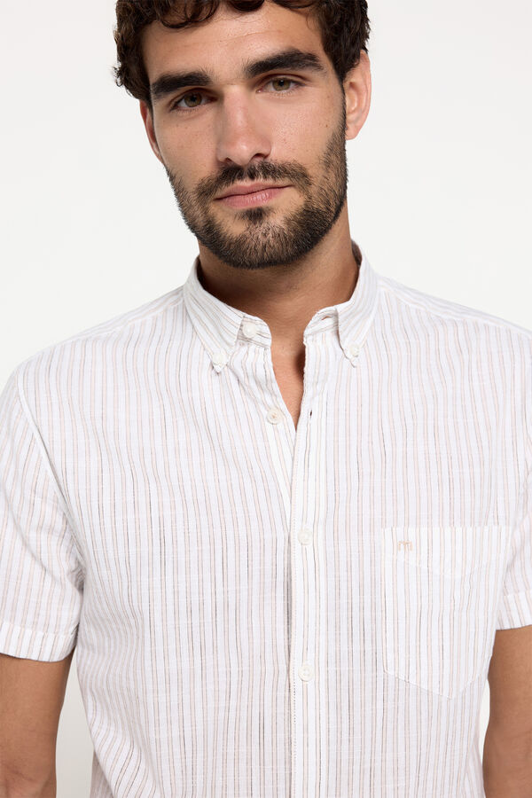 Fifty Outlet Camisa riscas Estampado verde