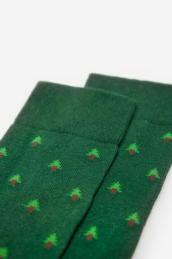 Fifty Outlet Calcetines Jacquard Algodón Verde