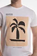 Fifty Outlet T-shirt estampada "Maldives" branco