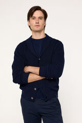 Milano Cardigan botões Marinho