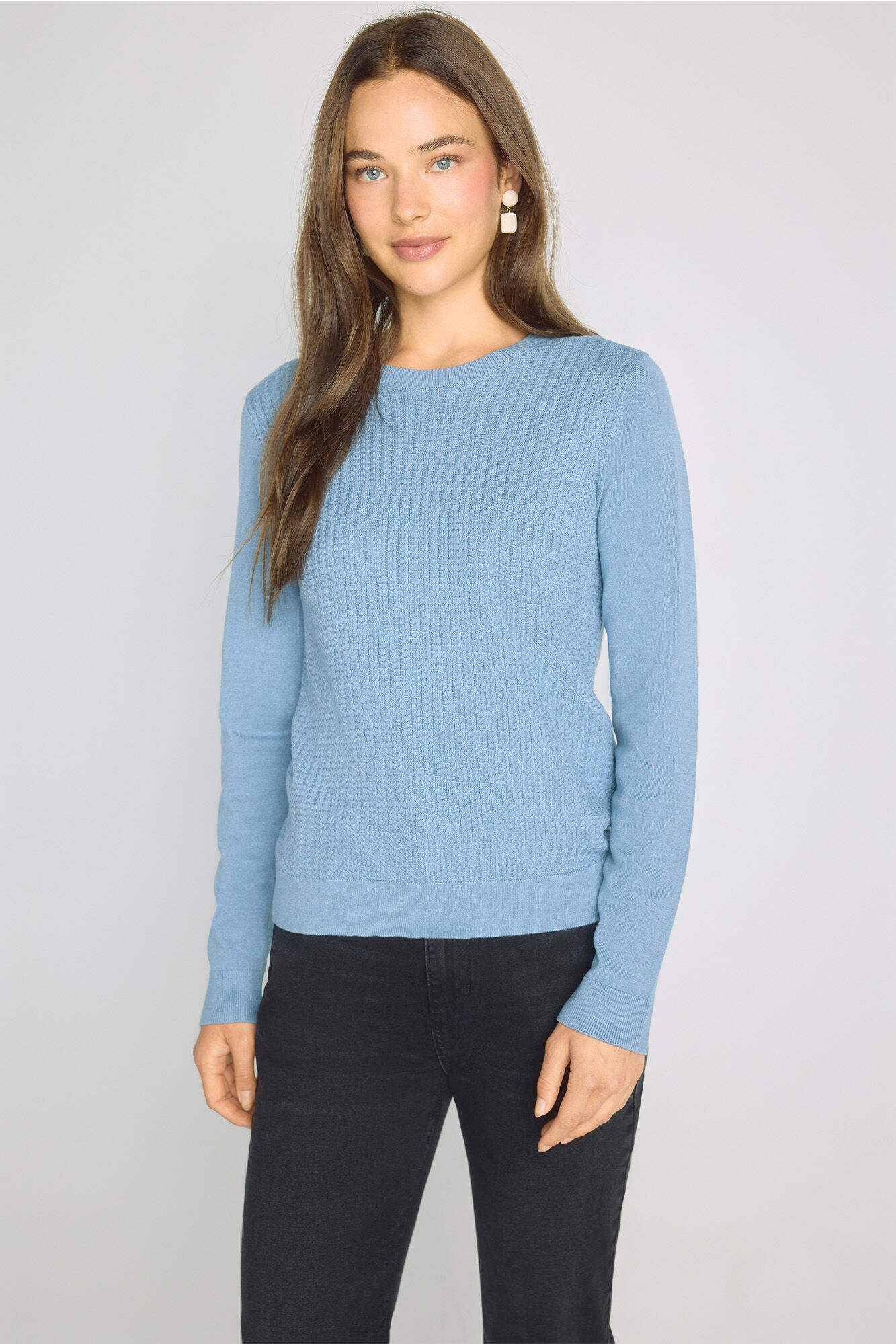 Milano Camisola de gola redonda com estrutura
