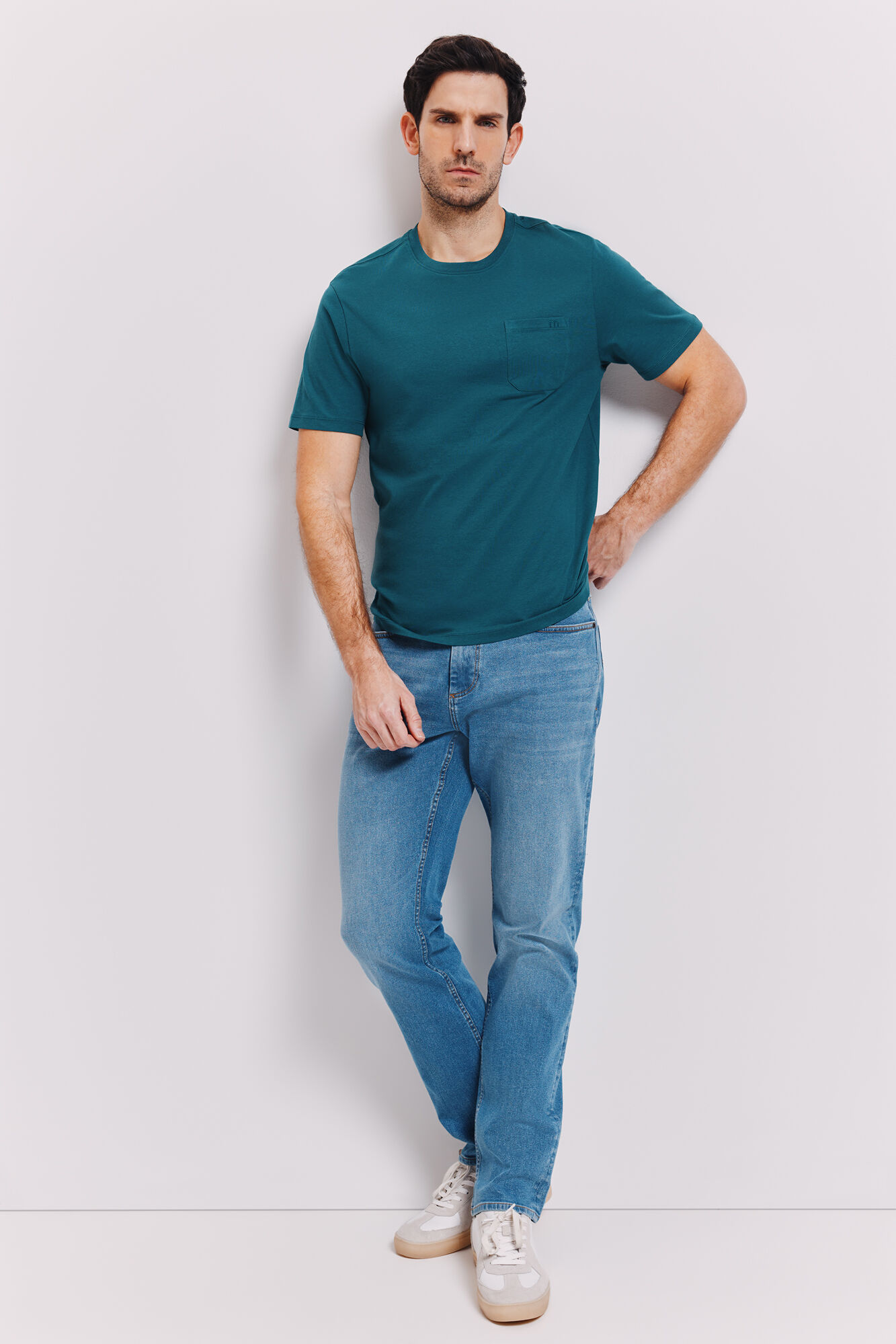 Milano Camiseta b&aacute;sica con bolsillo