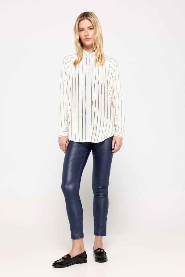 Milano Camisa fluida Estampado azul