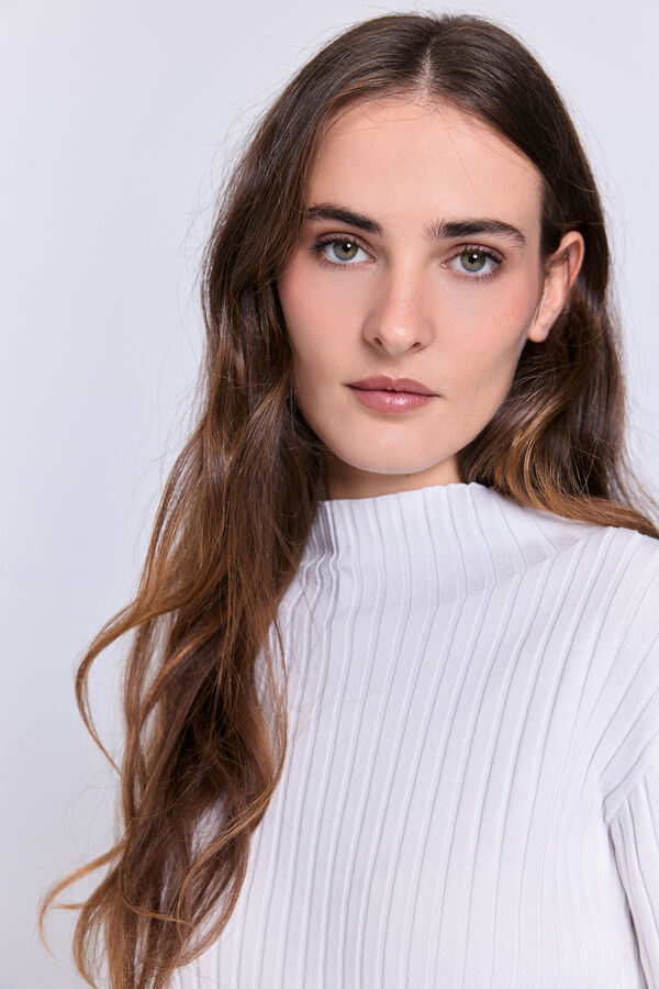 Milano Camisola gola perkins Branco