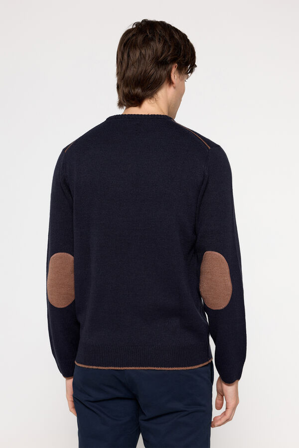 Milano Jersey cuello caja coderas Navy
