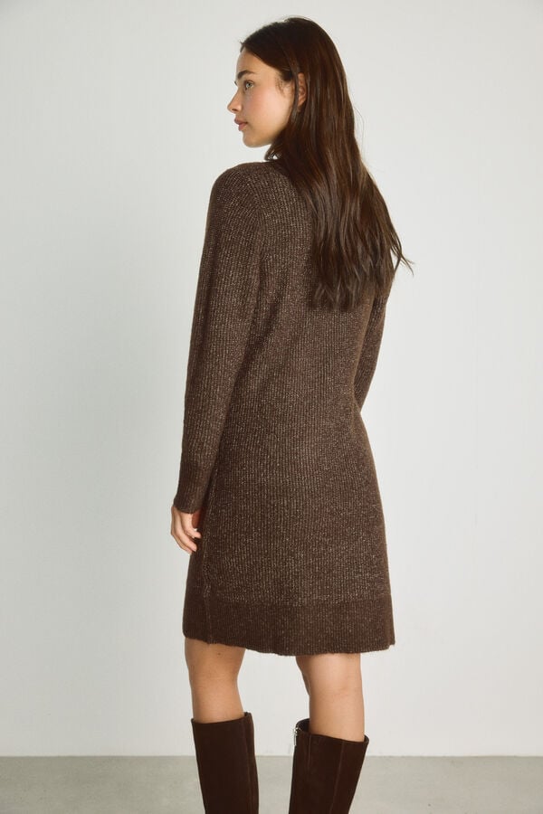 Milano Vestido gola alta Camel