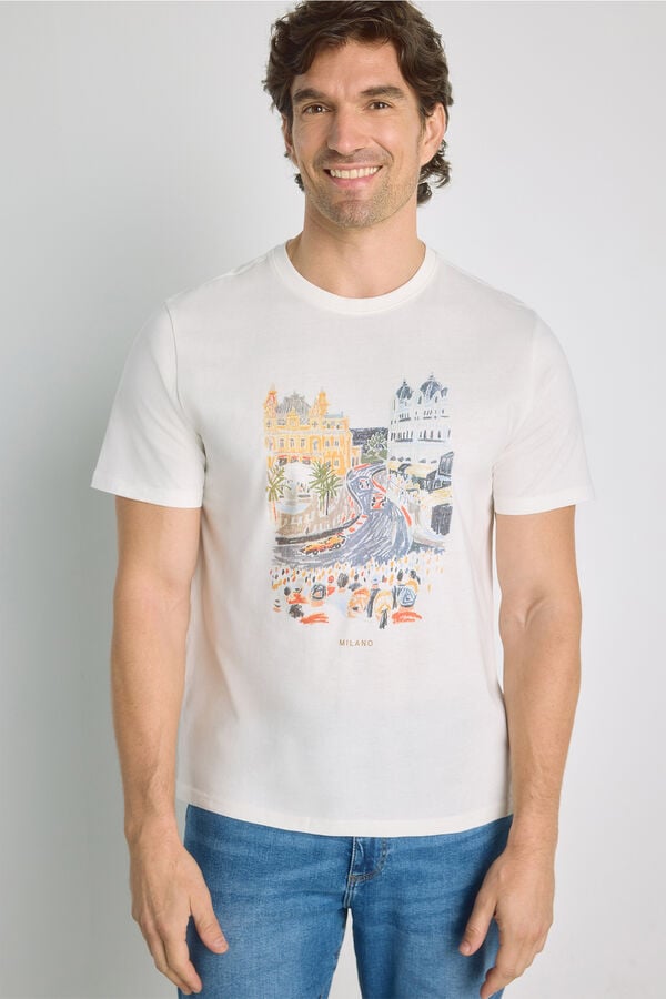Milano T-shirt de manga curta Branco