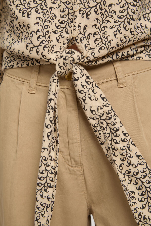 Milano Blusa com decote em V Estampado cinza