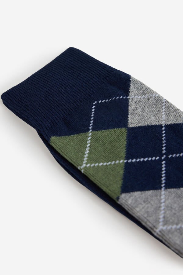 Milano Meias Rhombus C&aacute;qui escuro