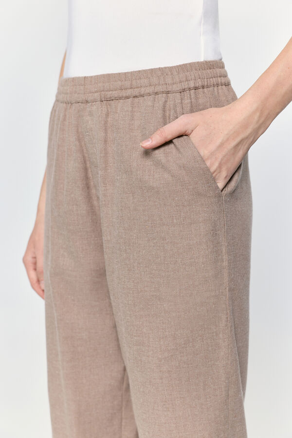 Milano Pantalón franela Beige/Camel