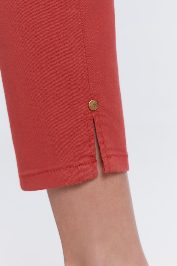 Milano Cal&ccedil;a pirata de cinco bolsos Vermelho