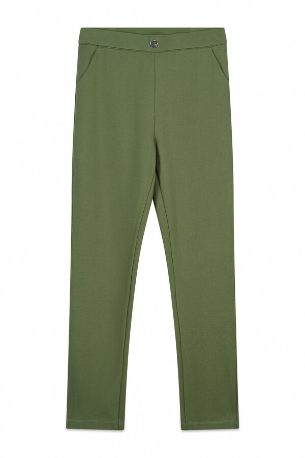 Milano Cal&ccedil;a slim fit confort&aacute;vel Verde