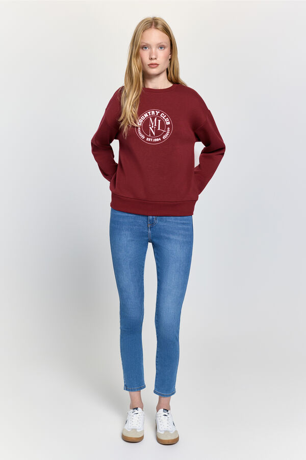 Milano Sweatshirt estampado Bordeaux