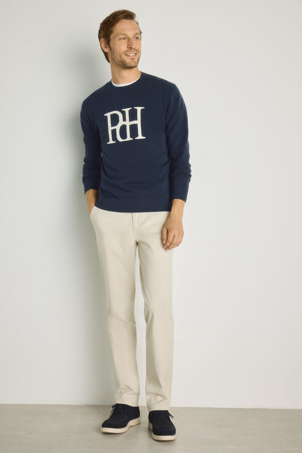 Pedro del Hierro Jersey cuello caja Navy