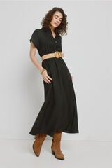 Milano Vestido camisero Negro