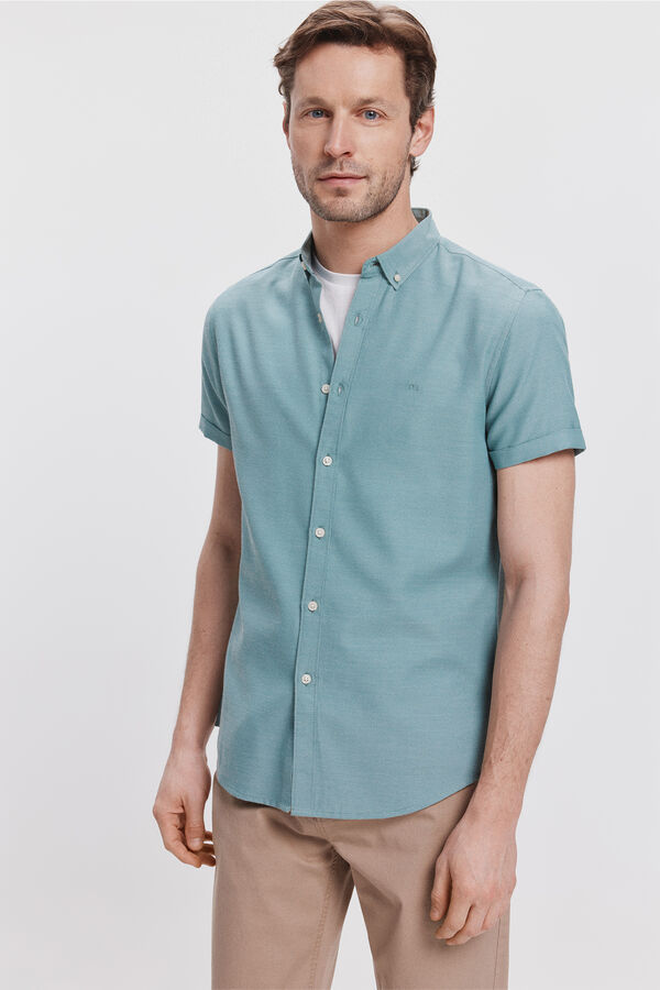 Milano Camisa Manga Curta Verde escuro