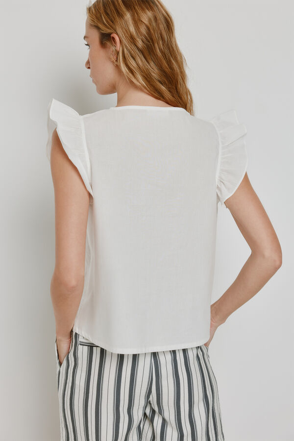 Milano Blusa de manga curta Branco