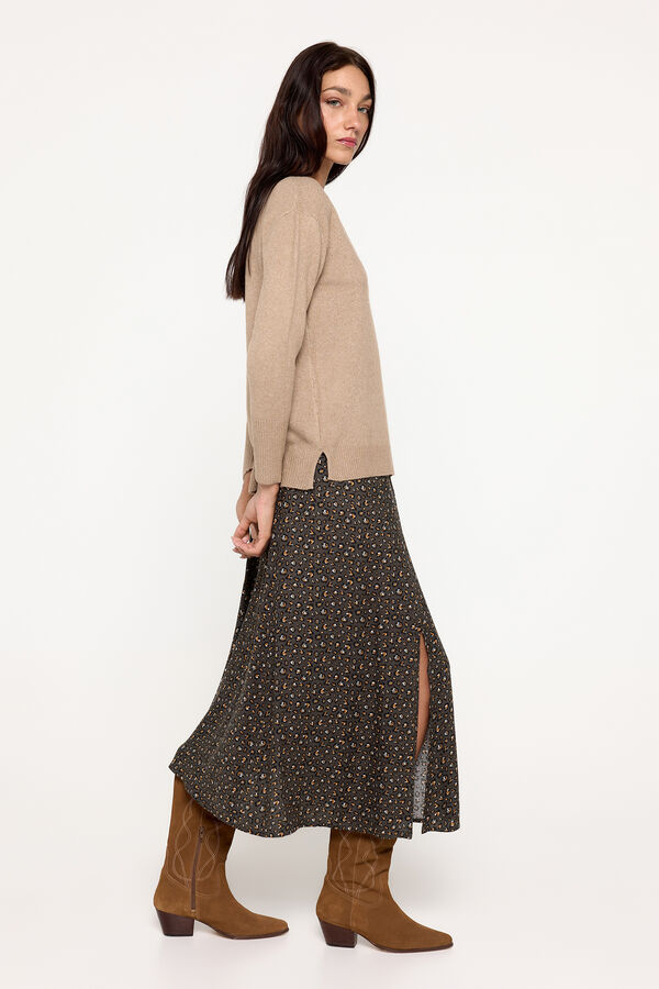 Milano Falda midi vuelo Beige/Claro