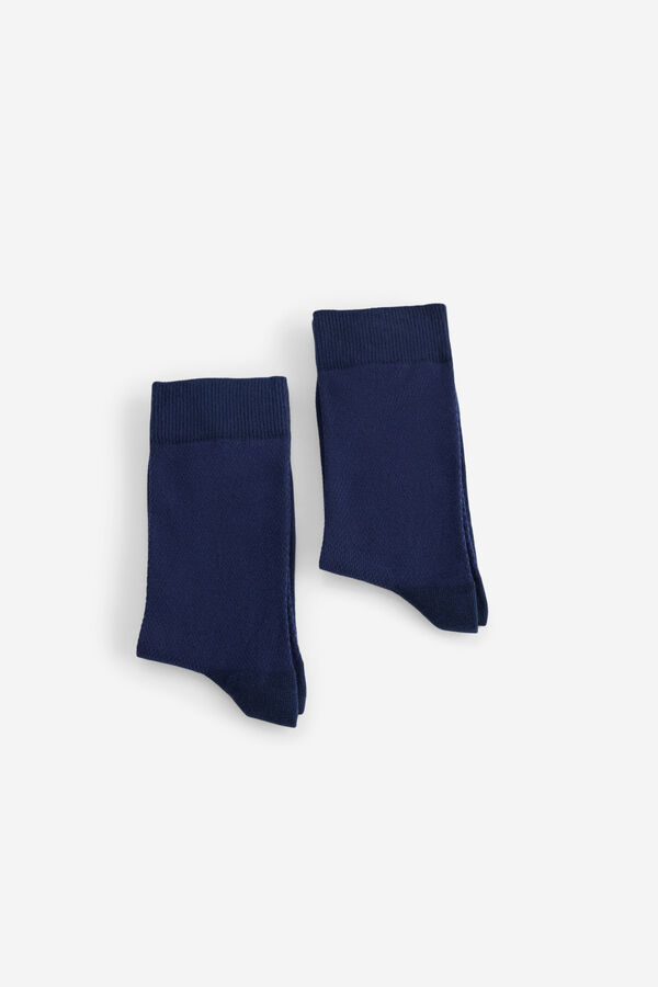 Milano Meias b&aacute;sicos estruturadas Marinho