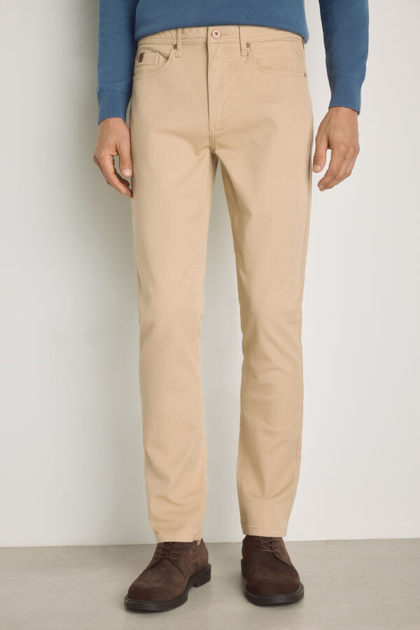 Springfield Pantal&oacute;n 5 bolsillos color Beige