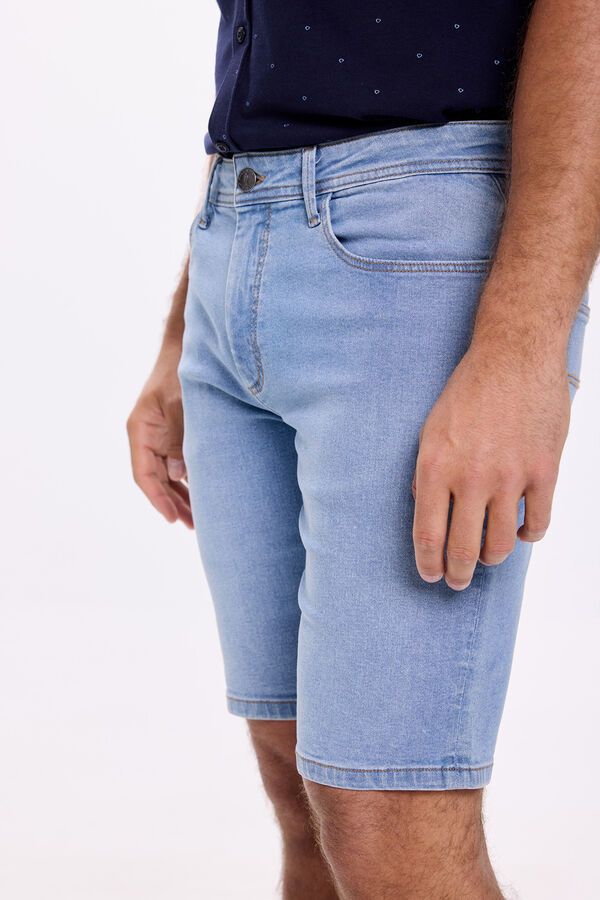 Milano Bermuda Denim Slim Azul Claro
