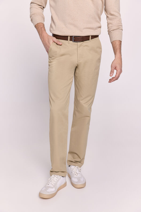 Milano Pantalón chino regular fit Beige