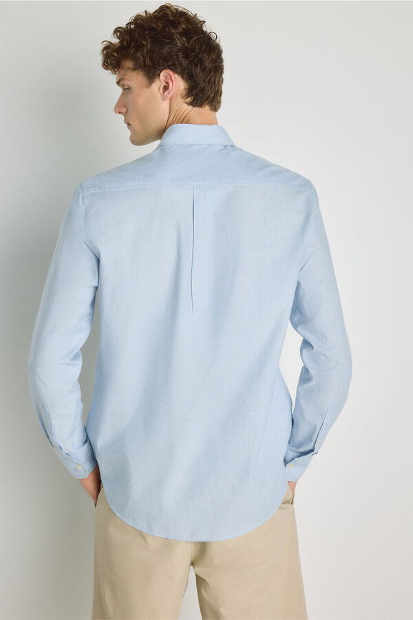 Milano Camisa de manga comprida estruturada Azul