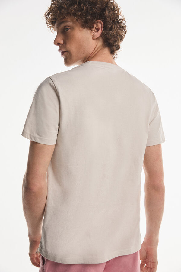 Fifty Outlet Camiseta estampada 100% algodón Marfil