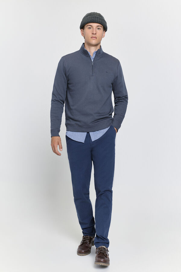 Milano Sudadera semicisne logo Gris Oscuro