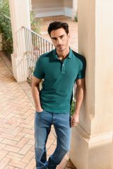 Milano Polo manga curta Azul