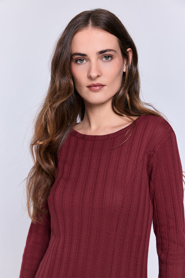 Milano Vestido midi Vinho