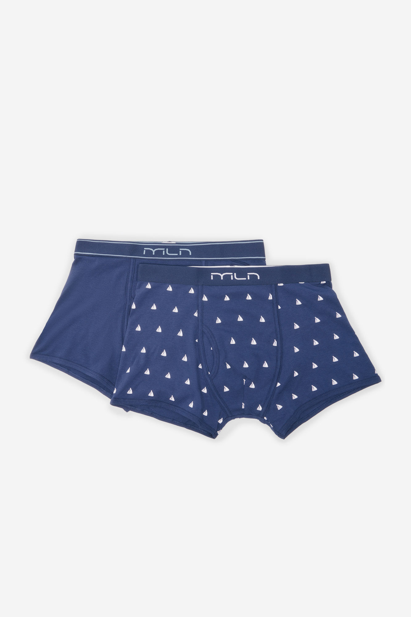 Milano Pack boxer liso y estampado barcos