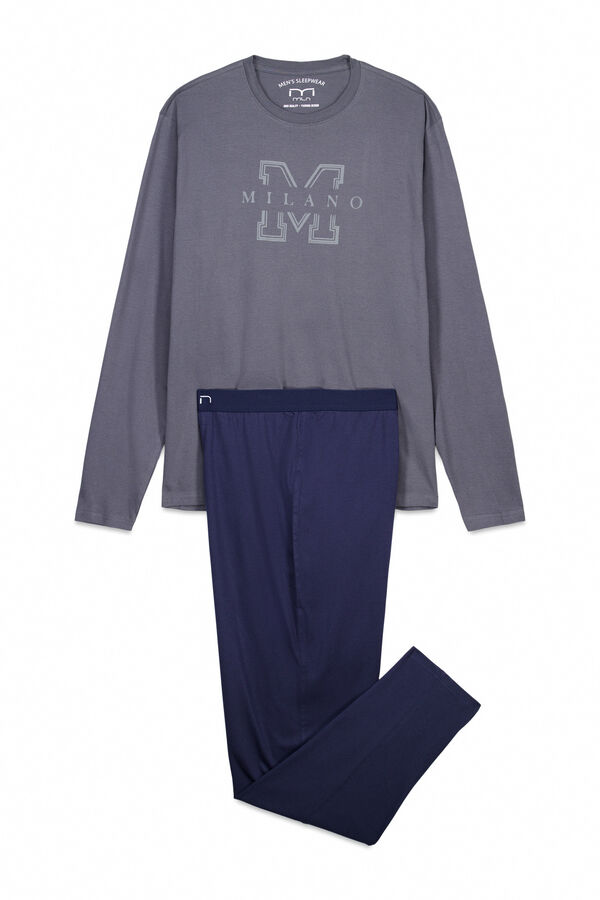 Milano Pijama Big Logo Gris Oscuro