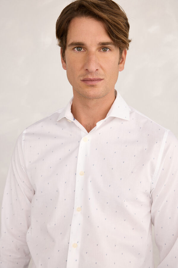 Milano Camisa social de popeline Branco