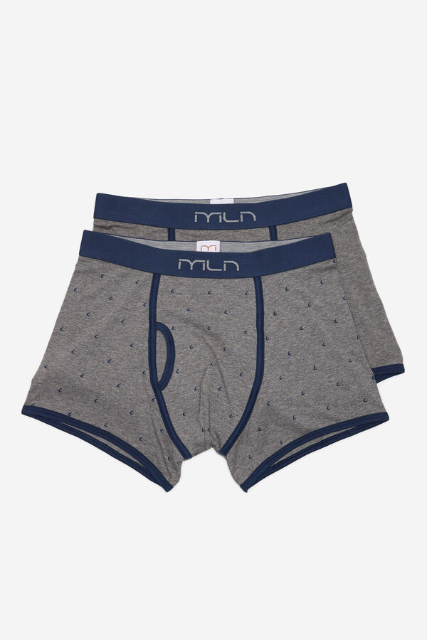Milano Pack de boxers com estampa fantasia Cinzento oscuro