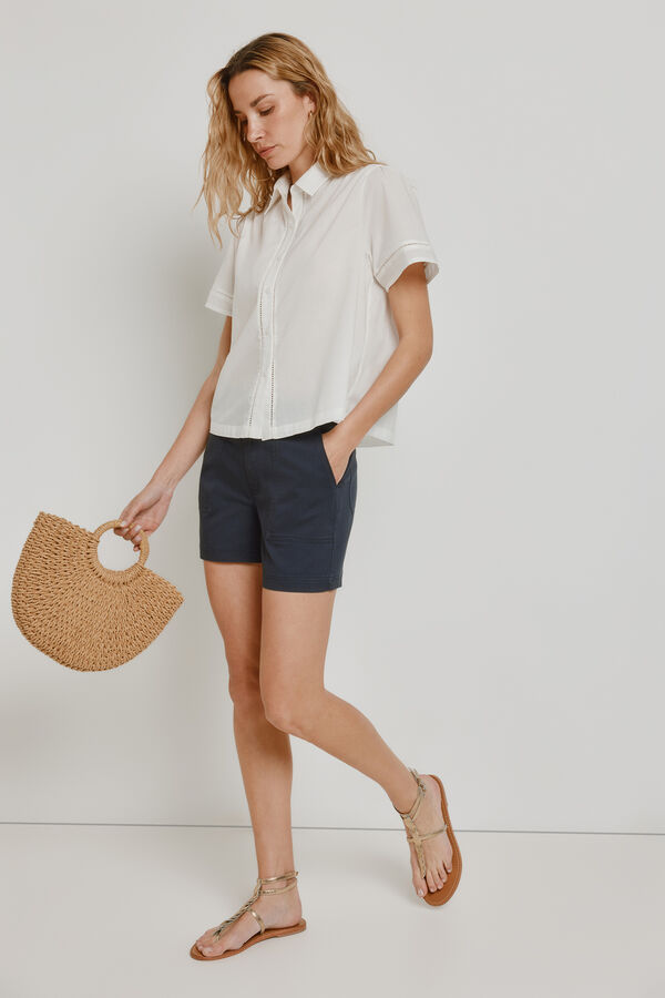 Milano Blusa de manga curta Branco