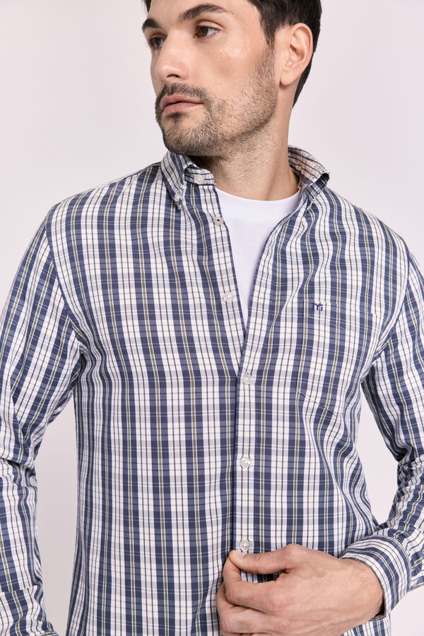 Milano Camisa cuadros relaxed fit Navy