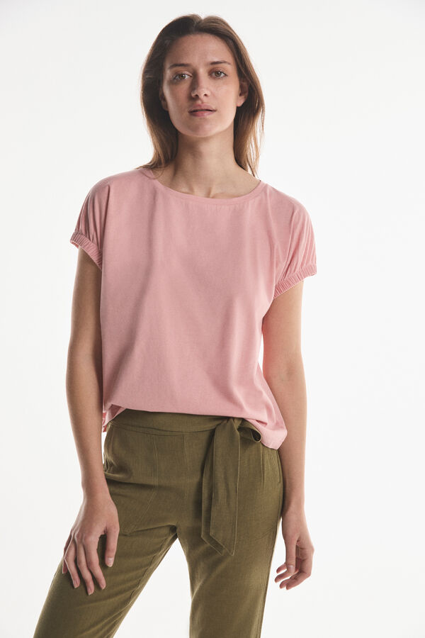 Fifty Outlet T-shirt oversize sustentável Rosa