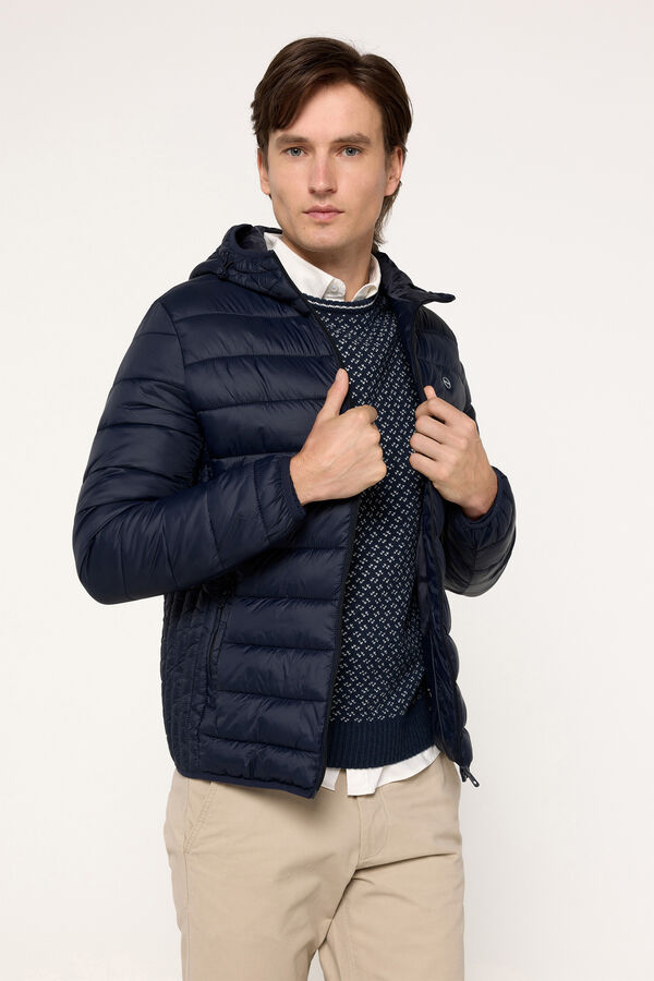 Milano Jaqueta acolchoada com capuz Azul