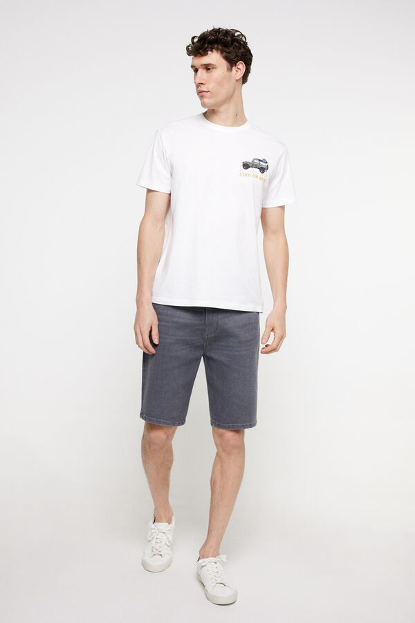 Milano Bermuda denim slim Cinza medio